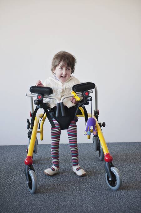 Evie is the inspiration for her mother's work to encourage more empowering language about differences and disability. Picture: SUPPLIED
