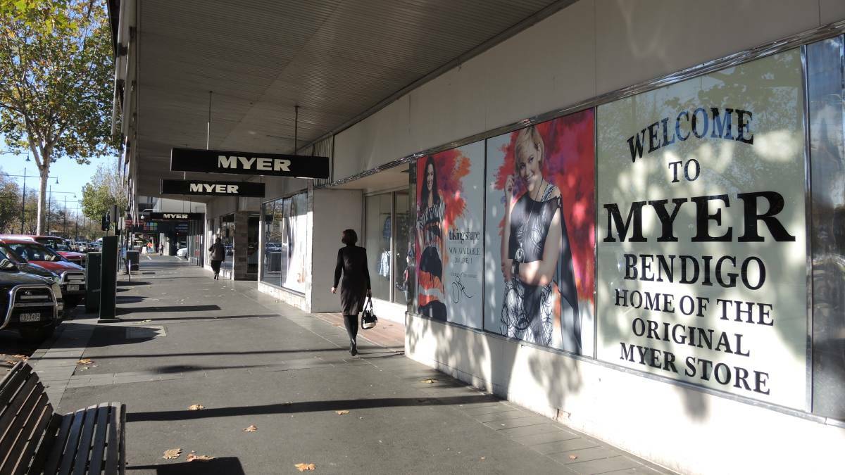 Myer commissioned new escalators at the Bendigo store before Christmas. The company has reported a boost to online sales.