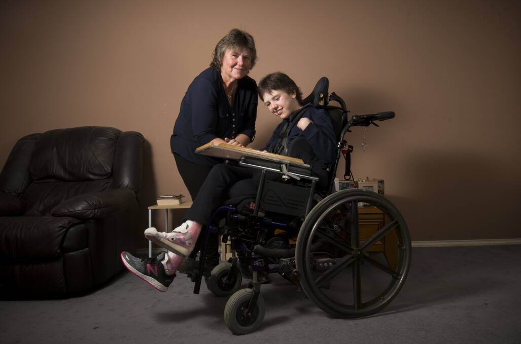  Lockington mother Carolyn Lewis with her daughter, Kaitlyn. Kaitlyn has a number of conditions, including epilepsy. Picture: DARREN HOWE