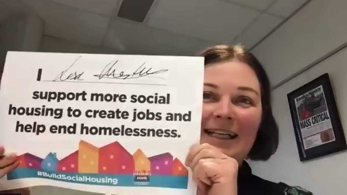 GAINING SUPPORT: Federal Member for Bendigo Lisa Chesters pledged her support for more social housing during a webinar on Wednesday. 