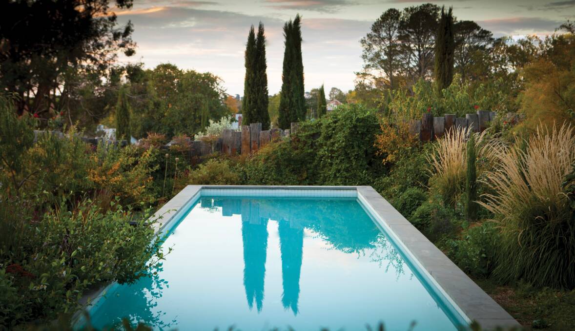 The stunning pool is surrounded by perennials and is a dominant feature. Photo supplied.