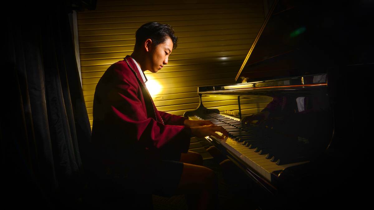 GIFTED: Augustine started playing the piano when he was three years old. PICTURE: DARREN HOWE