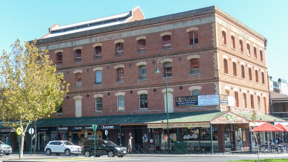 The Webb and CO building will offer 15 apartments and one shop upon completion. PIC DARREN HOWE