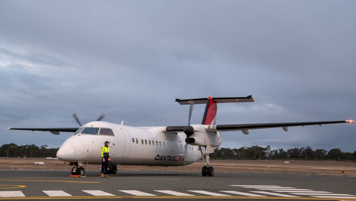 The first Qantas flight arrived in Bendigo in March. Pic courtesy Press1 Photography
