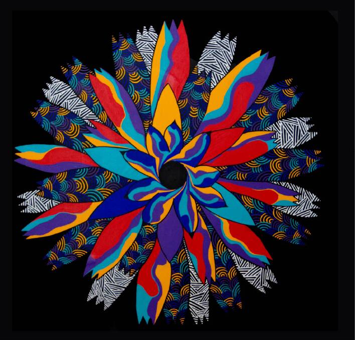 Supplied image of a Cultural Flower by First Nations artist Troy Firebrace