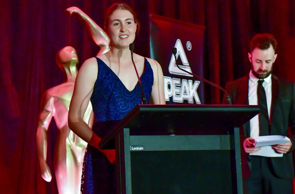 Cricketer Tayla Vlaeminck at last year's Sports Star awards night. The Aussie pace bowler is among the nominees for this year's honour, to be announced on Friday, February 28 at the All Seasons Quality Resort.