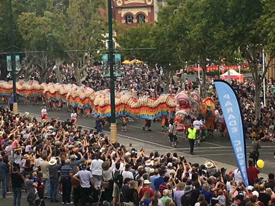GOOD OLD DAYS: The last Easter parade was held back in 2019, when huge crowds lined city streets to see Bendigo's magnificent Chinese dragons. 