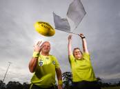 IN CHARGE: Bendigo Umpires Association members Tom Nicholson and Ashleigh Hunter. Picture: DARREN HOWE