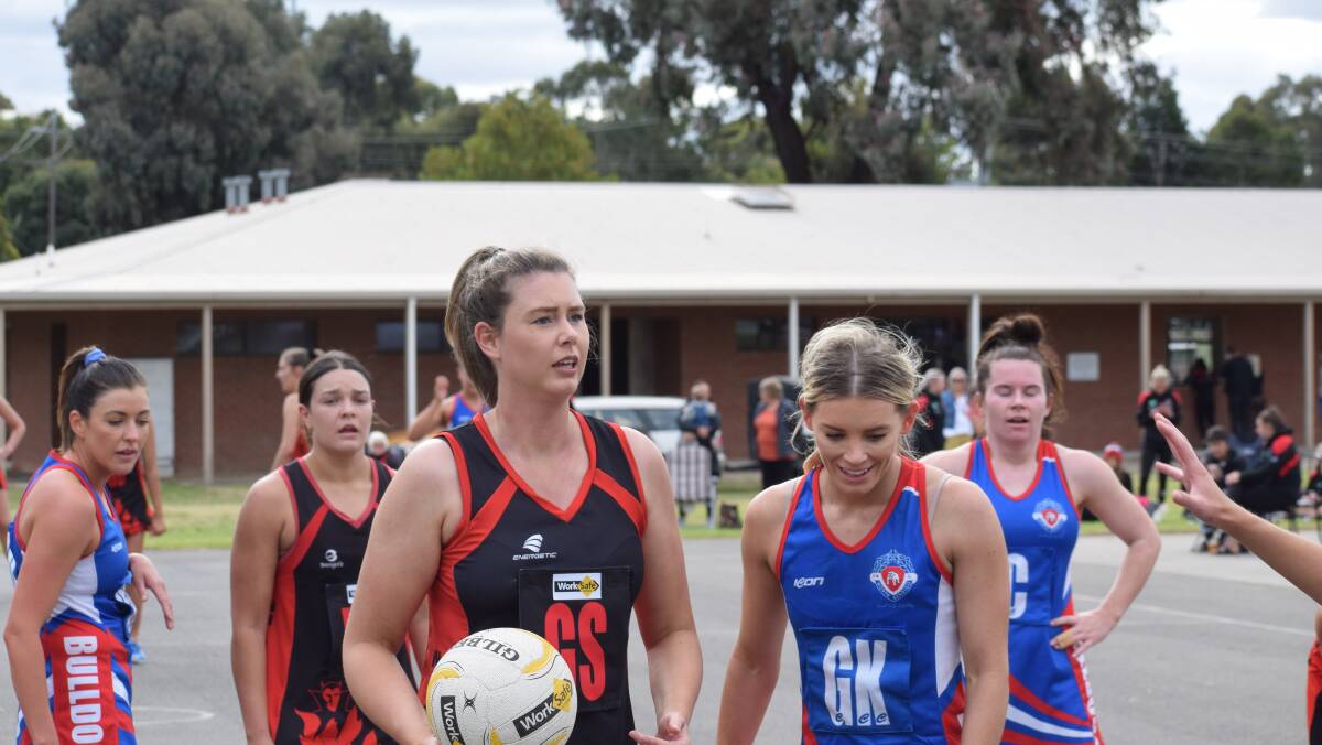 FROM RIVALS TO TEAM-MATES: White Hills goal shooter Olivia Treloar and former North Bendigo goal keeper Rhiana Broadbent will be on the same side in 2022. Picture: KIERAN ILES