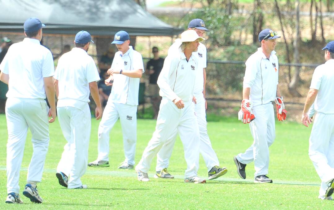 PLENTY TO CHASE: It was a long afternoon in the field on Saturday for Sedgwick, which won the toss and bowled first, but conceded 290 runs against Spring Gully.