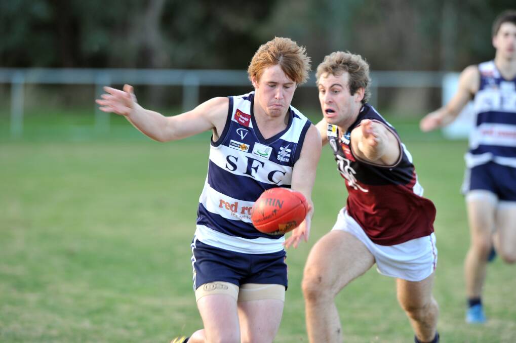 STALWART: A young Lachlan Sharp playing against Sandhurst during 2011 - the last year in which the Storm were absent from the finals.