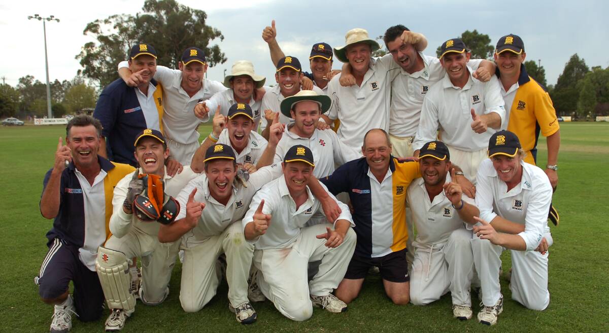 DROUGHT-BREAKERS: Bendigo's victorious 2007 Melbourne Country Week squad at Seymour's Kings Park. Pictures: BRENDAN McCARTHY