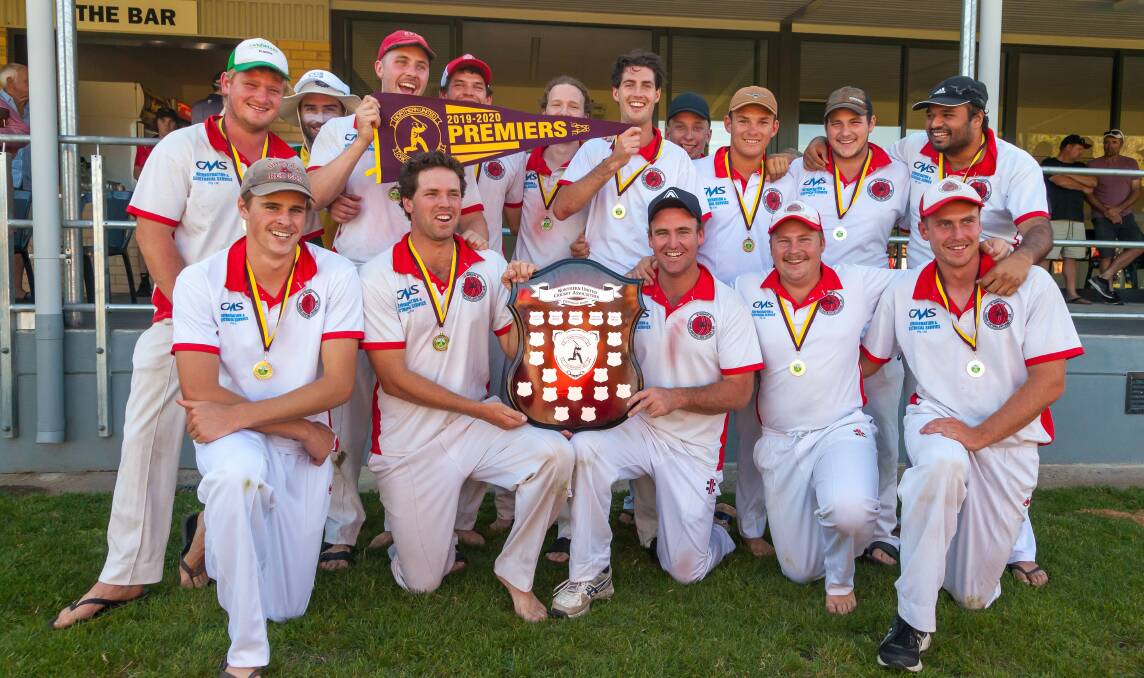 The Elmore team that won last season's Northern United Cricket Association premiership.