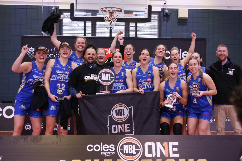 The NBL1 women's national champion Bendigo Braves after Sunday's win over the Norths Bears. Picture by James Worsfold/Sports Imagery