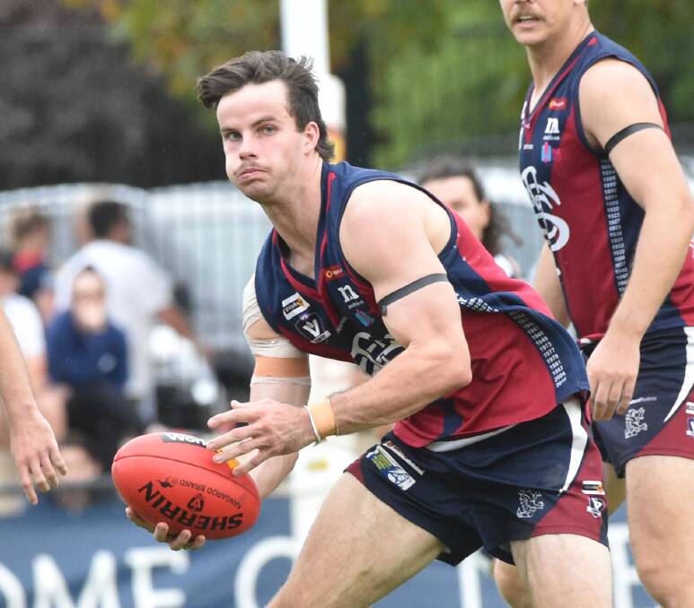 After suffering a heart attack at Lake Weeroona last November, on Saturday Sean O'Farrell will play for Sandhurst in the BFNL reserves grand final against Eaglehawk at the QEO. Picture by Noni Hyett