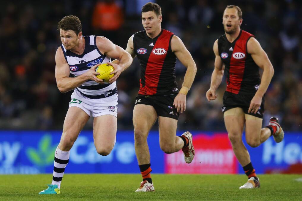 STAR POWER: Geelong's 2016 Brownlow medallist Patrick Dangerfield is headed to Bendigo on March 12, next year, to play Essendon at the QEO. The game will be the final pre-season hit-out for both clubs. Picture: GETTY IMAGES