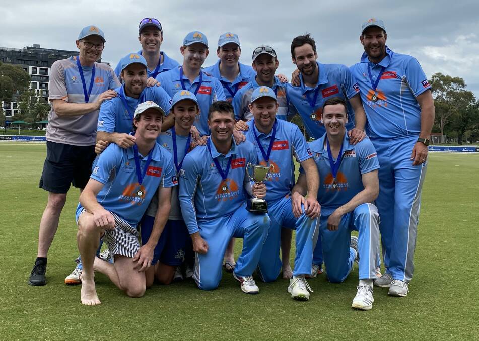 STATE CHAMPIONS: Strathdale-Maristians after winning Cricket Victoria's Regional Big Bash title in January. Picture: LUKE WEST