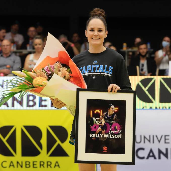 SPECIAL NIGHT: Canberra Capitals' guard Kelly Wilson before her 400th WNBL game on Friday night against the Perth Lynx. Picture: WNBL