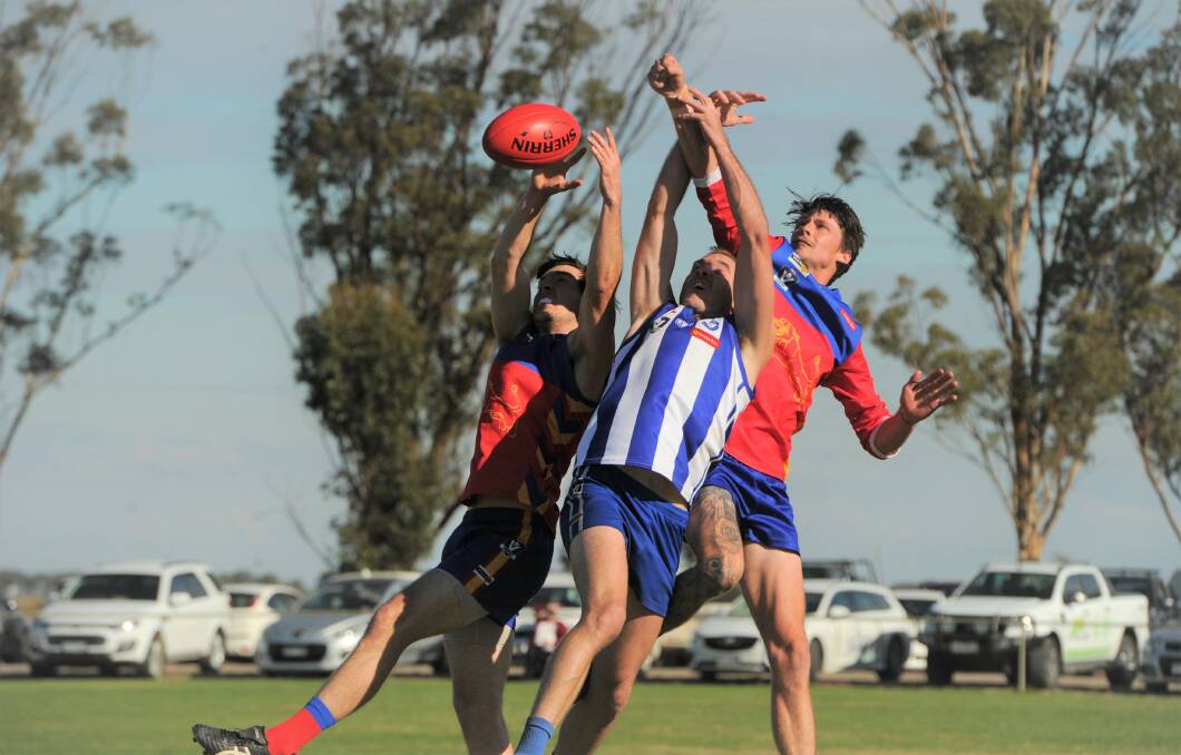 FLAG CONTENDERS: Mitiamo and Marong finished first and second on the LVFNL senior ladder. The league is now likely to look at the option of shifting its grand final date from September 11 to the weekend of September 18-19 with regional Victoria back in lockdown.