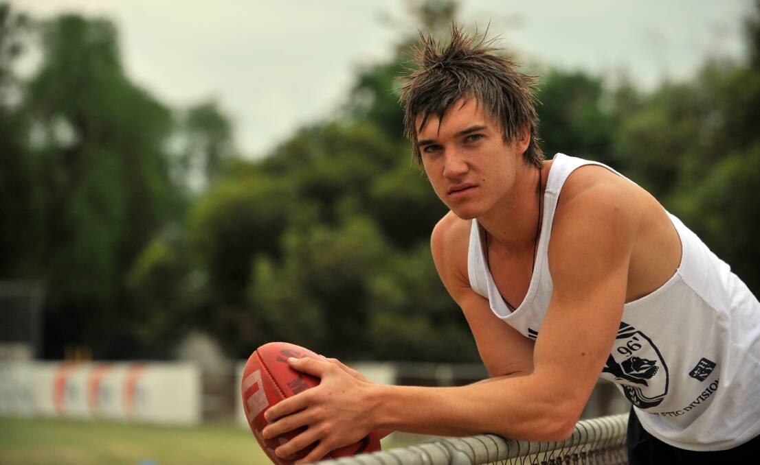 TEENAGE TALENT: Dustin Martin was a nervous AFL Draft hopeful in November, 2009. Tonight he could be a Brownlow medallist.