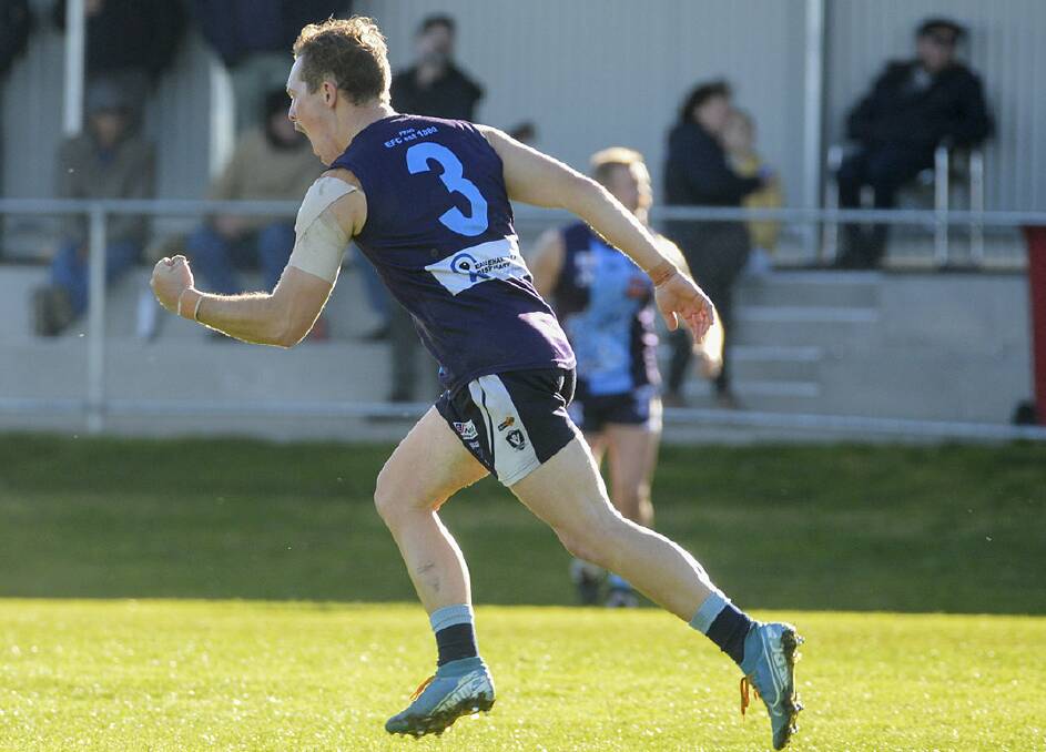 REPRIEVE: Eaglehawk's Riley Saunders. The BFNL's new top-six guarantees the sixth-placed Hawks will again be part of this year's finals series.