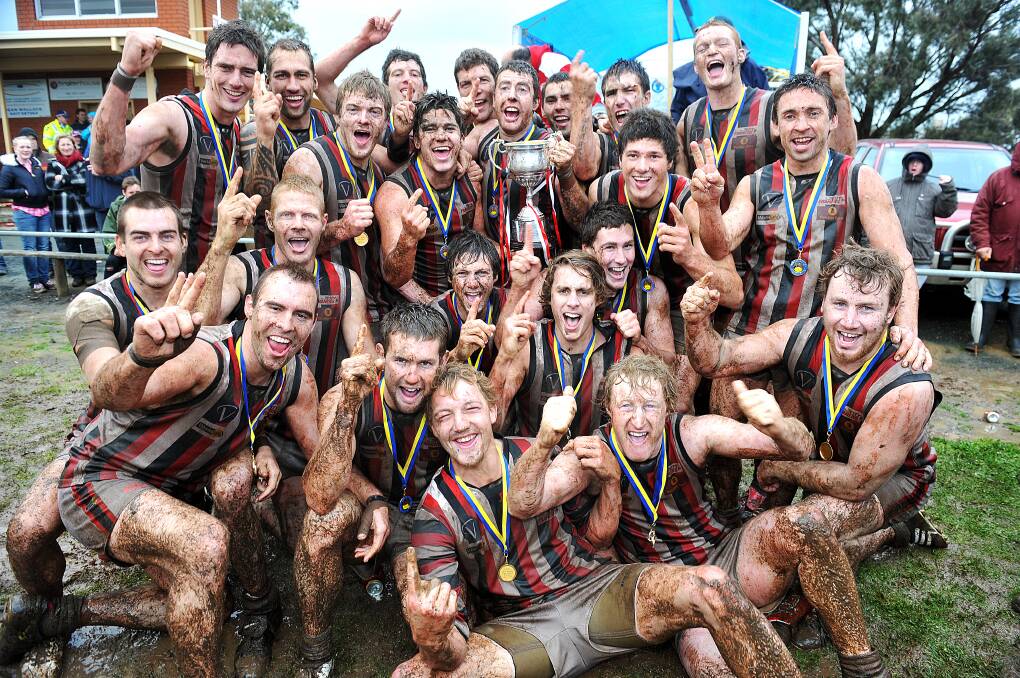 SLOGFEST: Heathcote overcame LBU and the most atrocious of conditions to win the 2010 HDFL grand final, capping an unbeaten season.