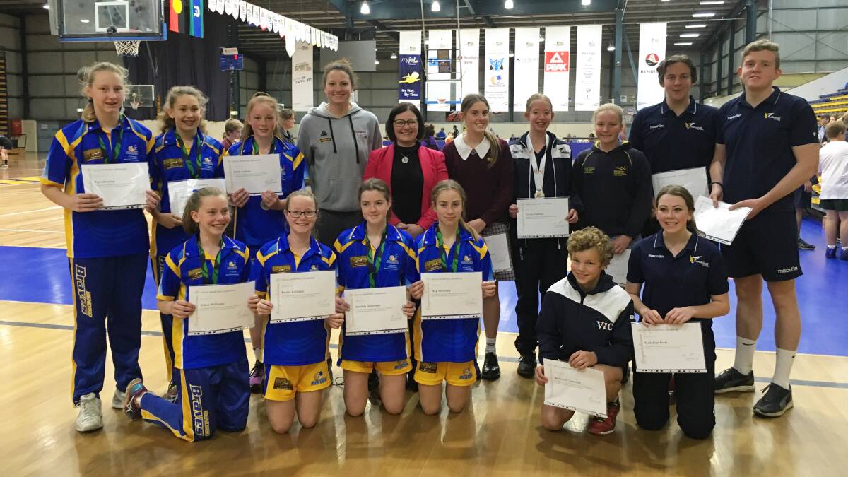 REWARD: Federal MP Lisa Chesters with Bendigo's recipients of the $500 grants through the Local Sporting Champions program. Picture: CONTRIBUTED