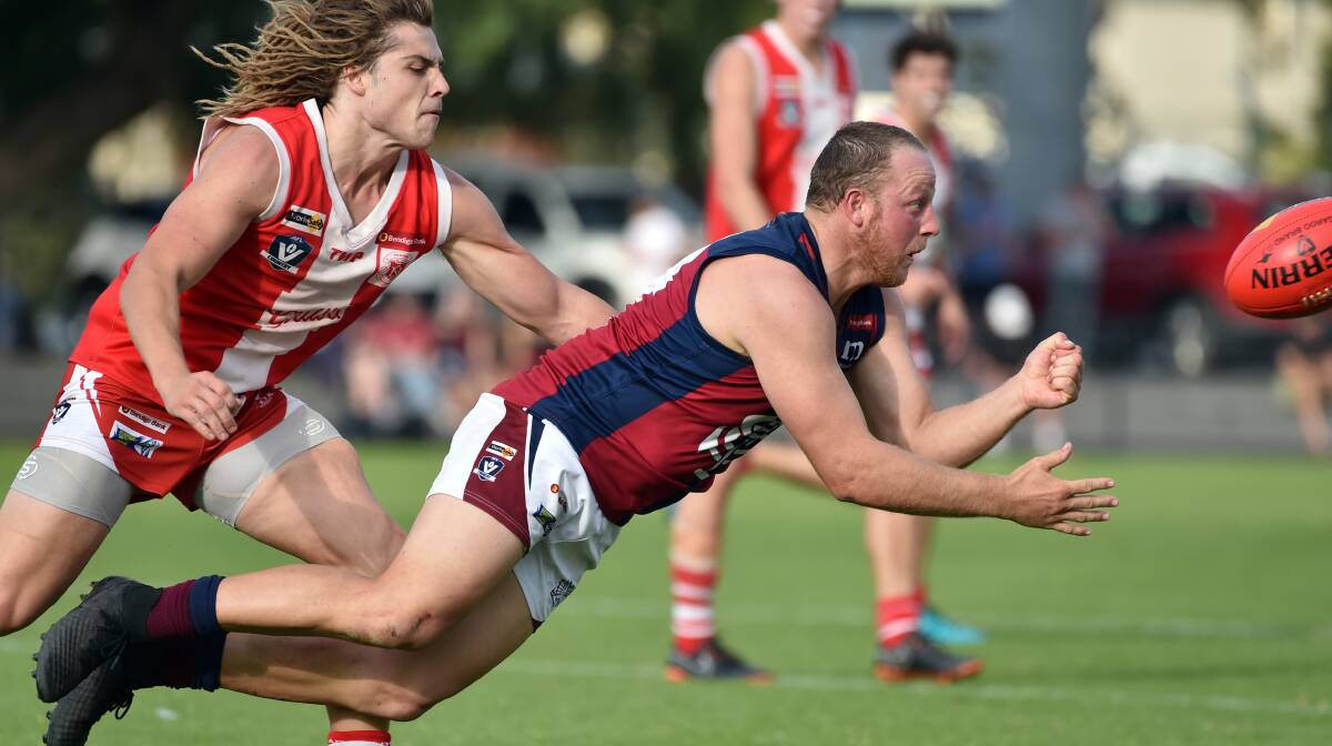 TOP GAME: Sandhurst captain Blair Holmes was among the Dragons' standouts on Saturday against South Bendigo at the QEO. The Dragons turned a 20-point third quarter deficit into a 27-point victory. Pictures: GLENN DANIELS