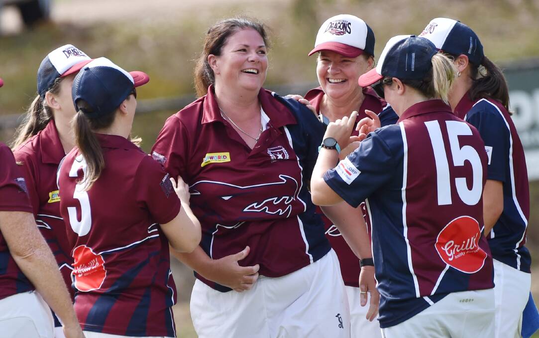 DRAGONS ON FIRE: Sandhurst was far too good for Emu Creek in their BDCA women's semi-final on Sunday, winning by 10 wickets at Spring Gully. The Dragons now face Kangaroo Flat in the grand final. Picture: DARREN HOWE