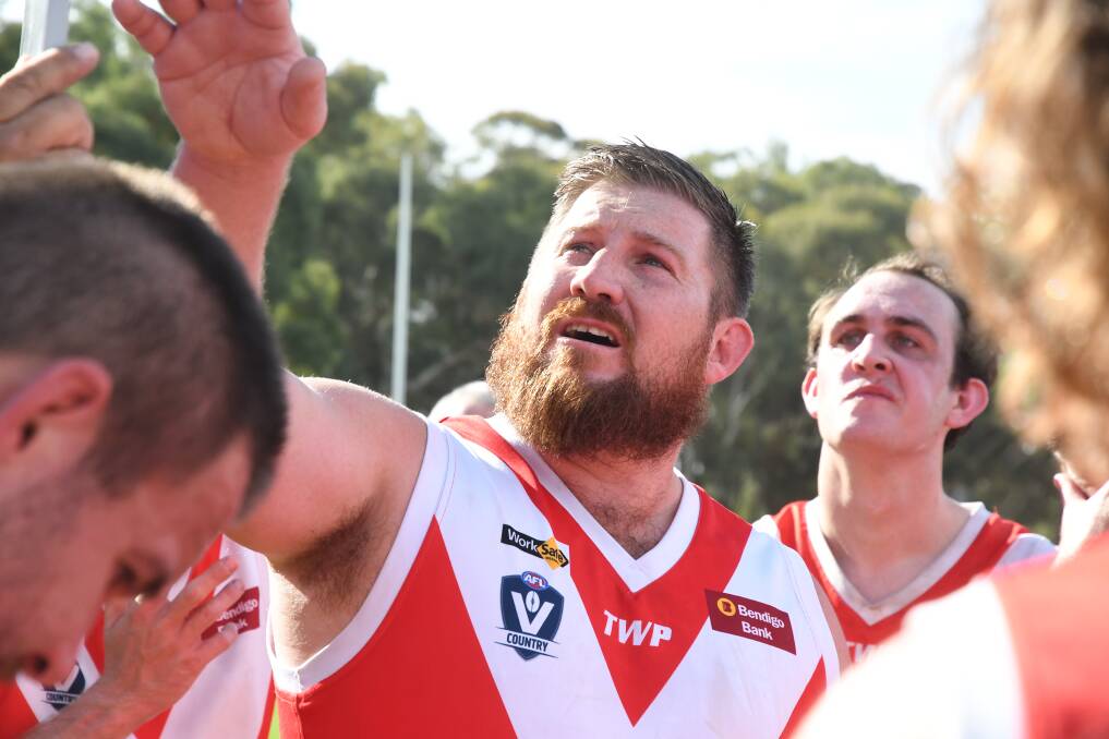 KEEPING THE FAITH: Elmore coach Danny Brewster still has finals on the agenda in the Heathcote District league. The Bloods meet Leitchville-Gunbower on Saturday.