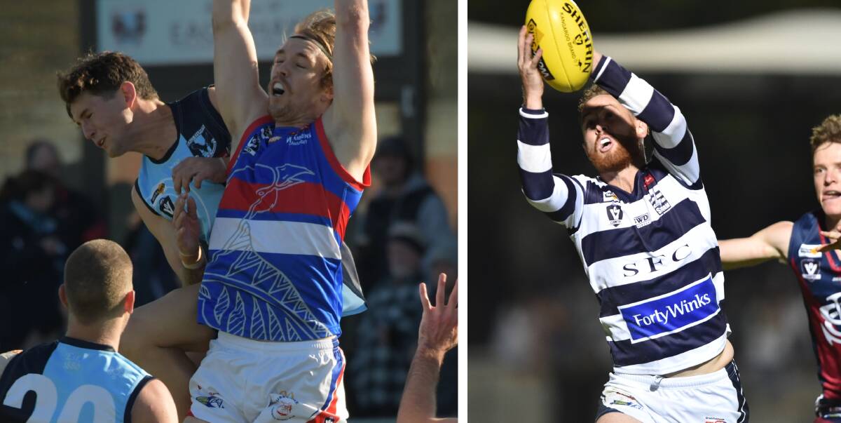 STAR FORWARDS: Gisborne's Pat McKenna (58 goals) and Strathfieldsaye's Lachlan Sharp (85) will be at opposing ends at Tannery Lane on Saturday.