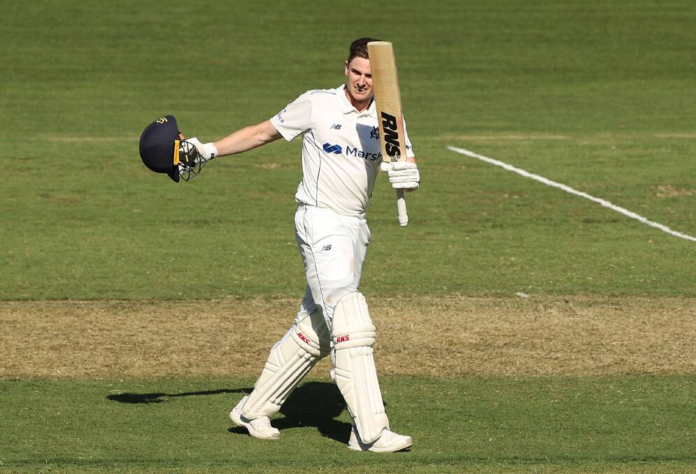CENTURY-MAKER: Bendigo's James Seymour after reaching 100 for Victoria against New South Wales at the MCG in the Sheffield Shield last Friday. Picture: GETTY IMAGES