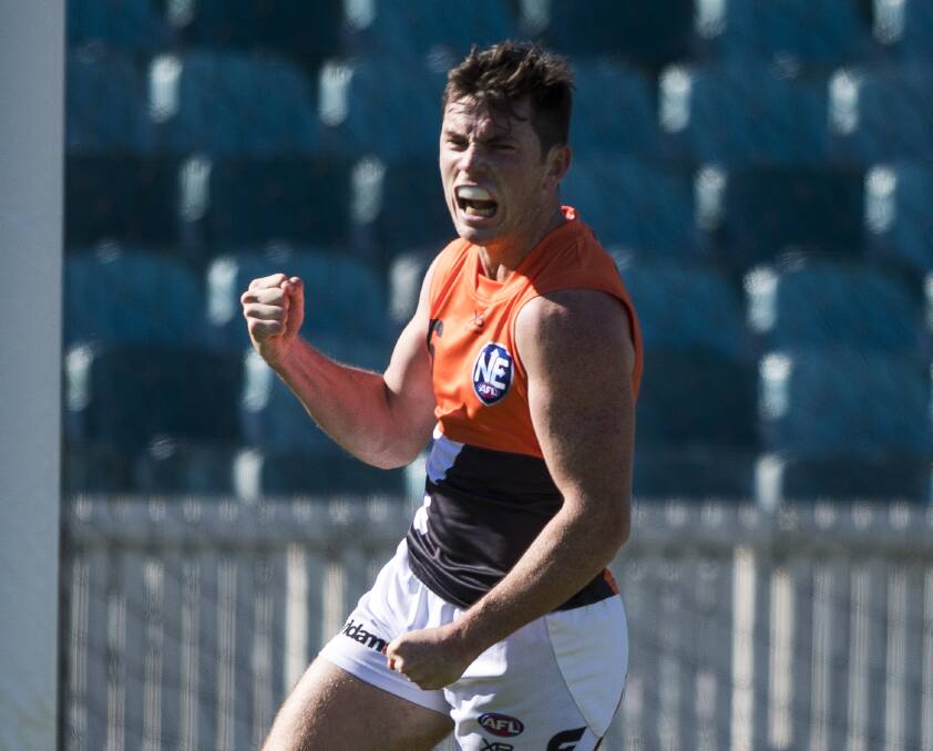 Brent Daniels playing for the GWS Giants in the NEAFL. Picture: FAIRFAX MEDIA