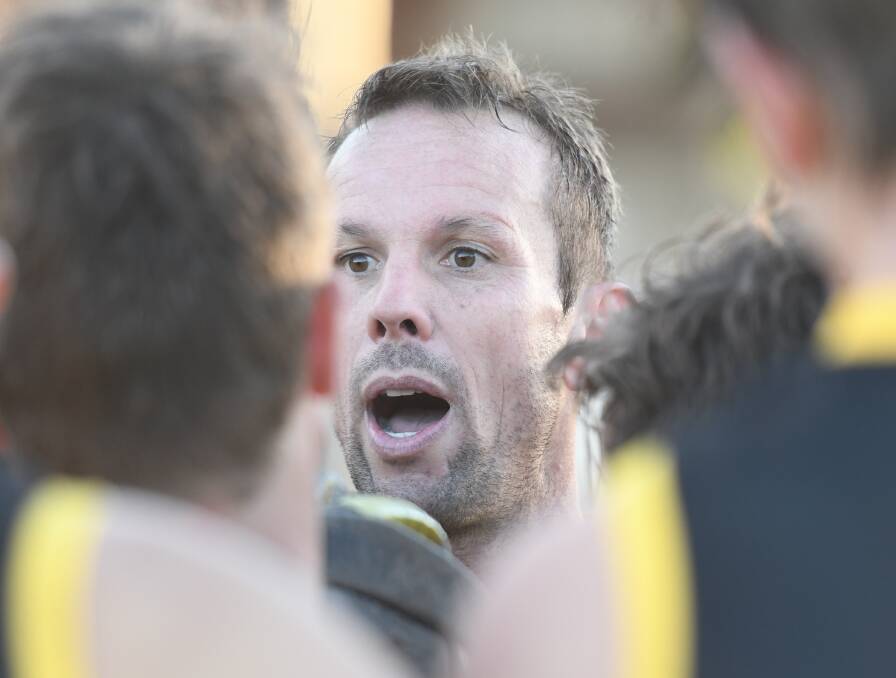 FINISHING UP: Luke Beattie will coach Kyneton for the last time on Saturday against Sandhurst. Beattie has a 39-38-3 record from 80 games coached. The Tigers have already announced Nathan Thompson as his successor.