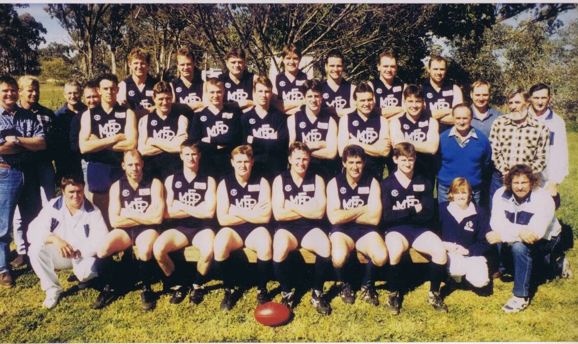 MIGHTY MOUNTS: The Mount Pleasant 1997 premiership team. The Blues were 17-1 that year and beat Elmore by eight points in the grand final.