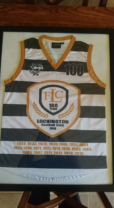COMMEMORATIVE: Lockington-Bamawm United will this weekend auction off 65 special guernseys as part of its 100-year reunion weekend.