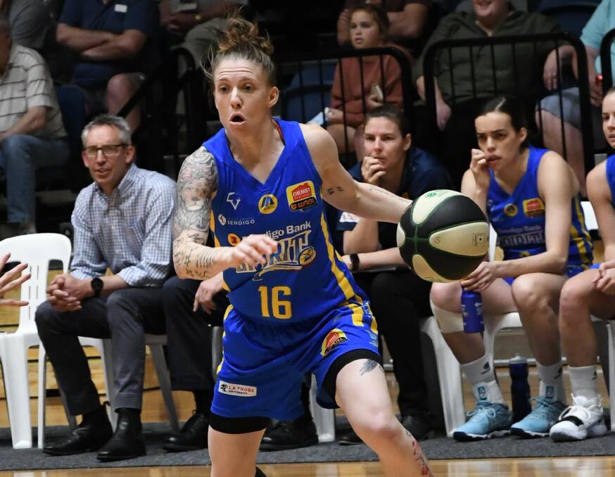 LEADER: Bendigo Spirit captain Nat Hurst combined 14 points with 10 rebounds against Adelaide. The Spirit are now 3-2 after Saturday night's victory.
