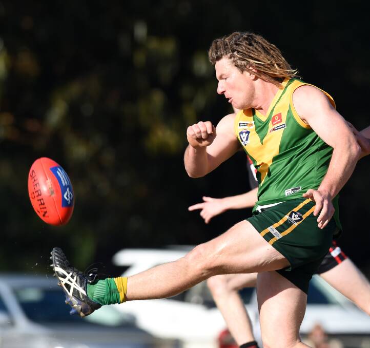 SUPERBOOT: Colbinabbin's Grant Weeks' 20 goals against Heathcote in round 18 of 2015 are the most during the 2012-19 timespan. Picture: GLENN DANIELS