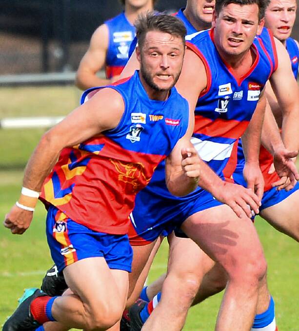 Marong captain Corey Gregg will be one of the key players in Saturday's LVFNL grand final against Bridgewater. Picture by Brendan McCarthy.