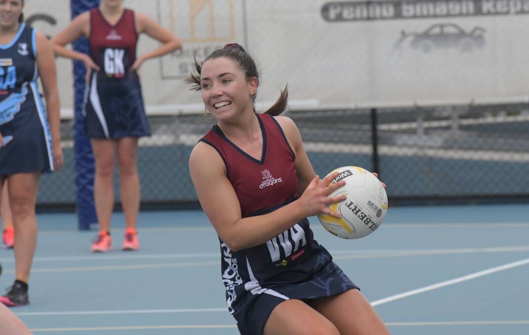 PLENTY TO SMILE ABOUT: Sandhurst's Meg Williams. The two-time defending premier Dragons sit on top of the ladder. Picture: NONI HYETT