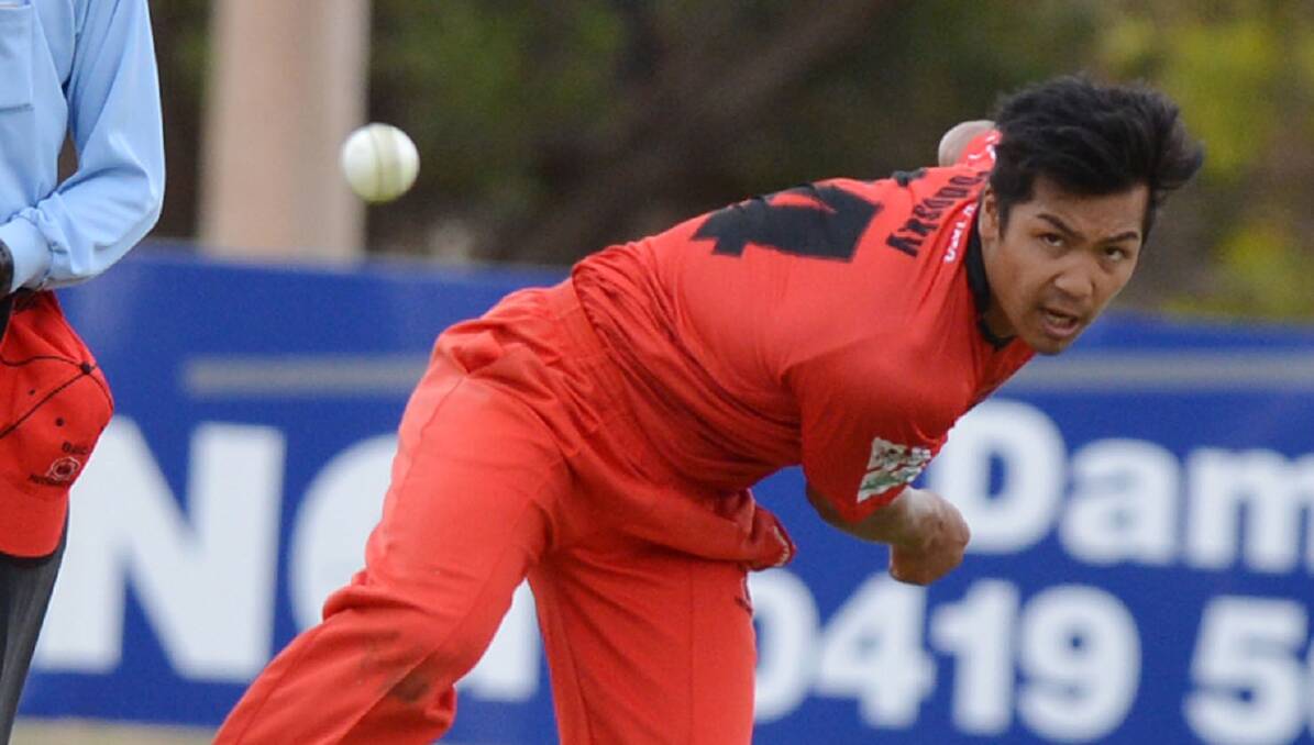 WELL BOWLED: Bendigo United's Miggy Podosky took 3-15 in Tuesday's win over Strathfieldsaye that has propelled the Redbacks into the T20 final.
