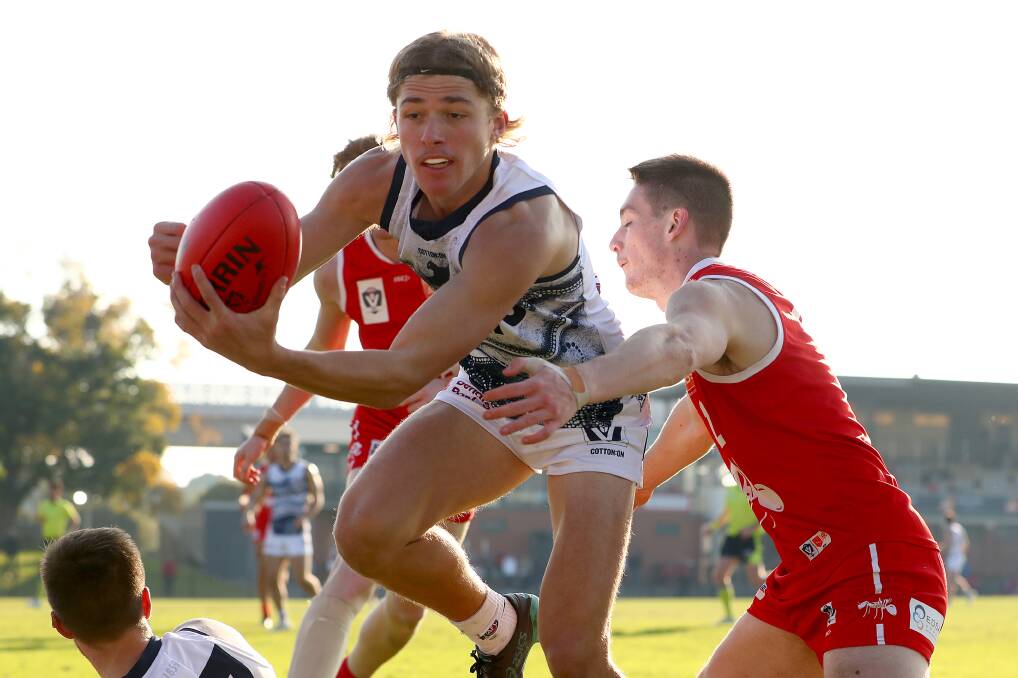 Oskar Faulkhead playing with Geelong's VFL team on May 22 against the Northern Bullants. Picture: GETTY IMAGES