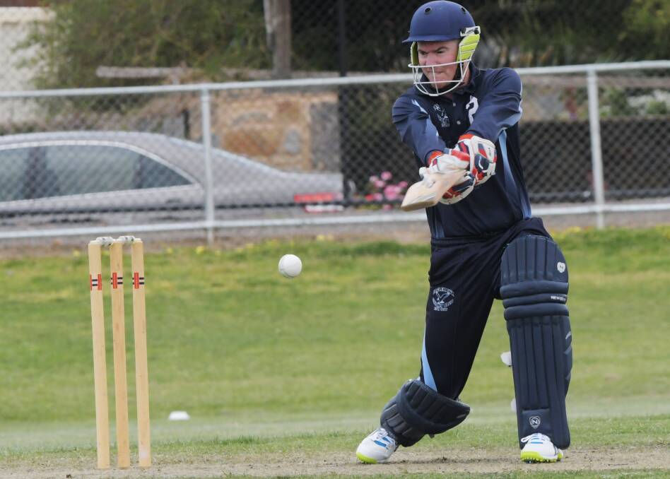 CHALLENGE AHEAD: Eaglehawk opening batsman Anthony West. The reigning premier Hawks are one game outside the BDCA top four with the toughest run home. PICTURE: DARREN HOWE