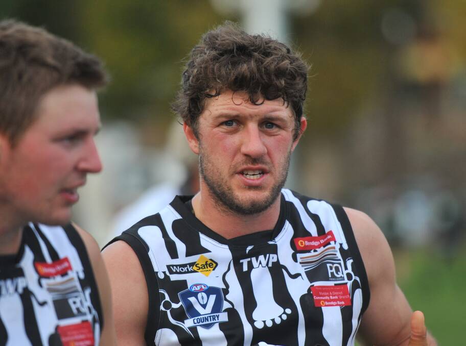 MILESTONE: Jarryd Graham will play his 100th game for Castlemaine on Saturday. In his 99 games for the club, Graham has been named in the Magpies' best 62 times.
