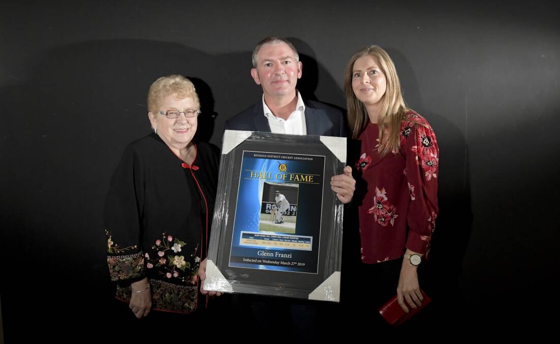 SPECIAL NIGHT: BDCA Hall of Fame inductee Glenn Franzi with his mum Lyn and wife Nicole.
