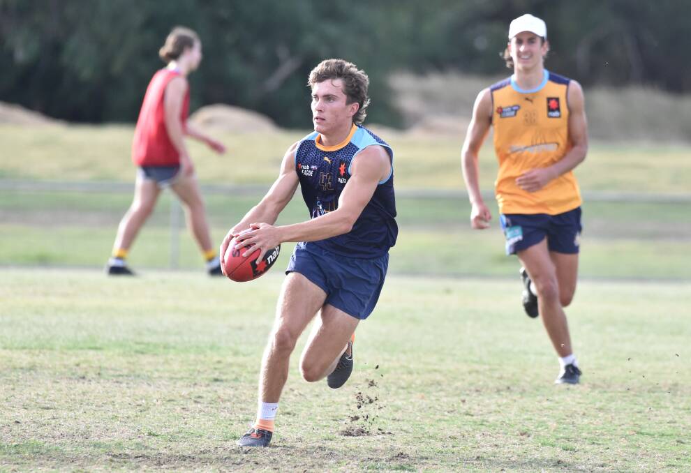 PREPARATIONS: Patrick Kelly during a training session with the Bendigo Pioneers at Epsom-Huntly Recreation Reserve. The Pioneers' NAB League boys season starts on Saturday, April 2. Picture: NONI HYETT