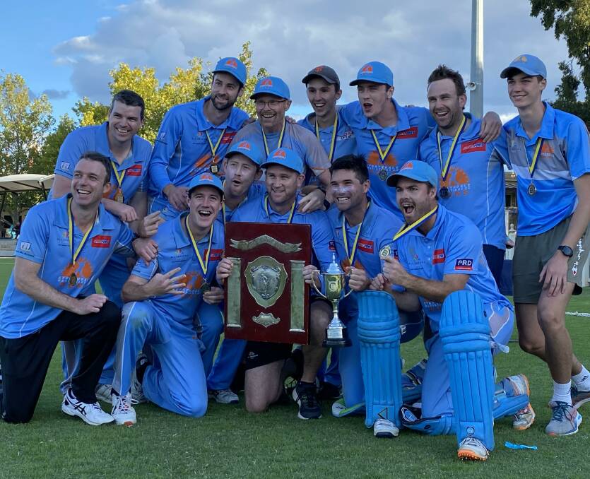 DYNASTY CONTINUES: The Strathdale-Maristians' team that captured the club's seventh BDCA flag in 11 years against Kangaroo Flat on Saturday. Picture: LUKE WEST