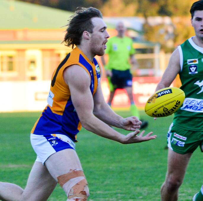KEY TARGET: Forward Jayden Burke has kicked 20 goals for Golden Square. The Bulldogs play Castlemaine at Camp Reserve on Saturday.