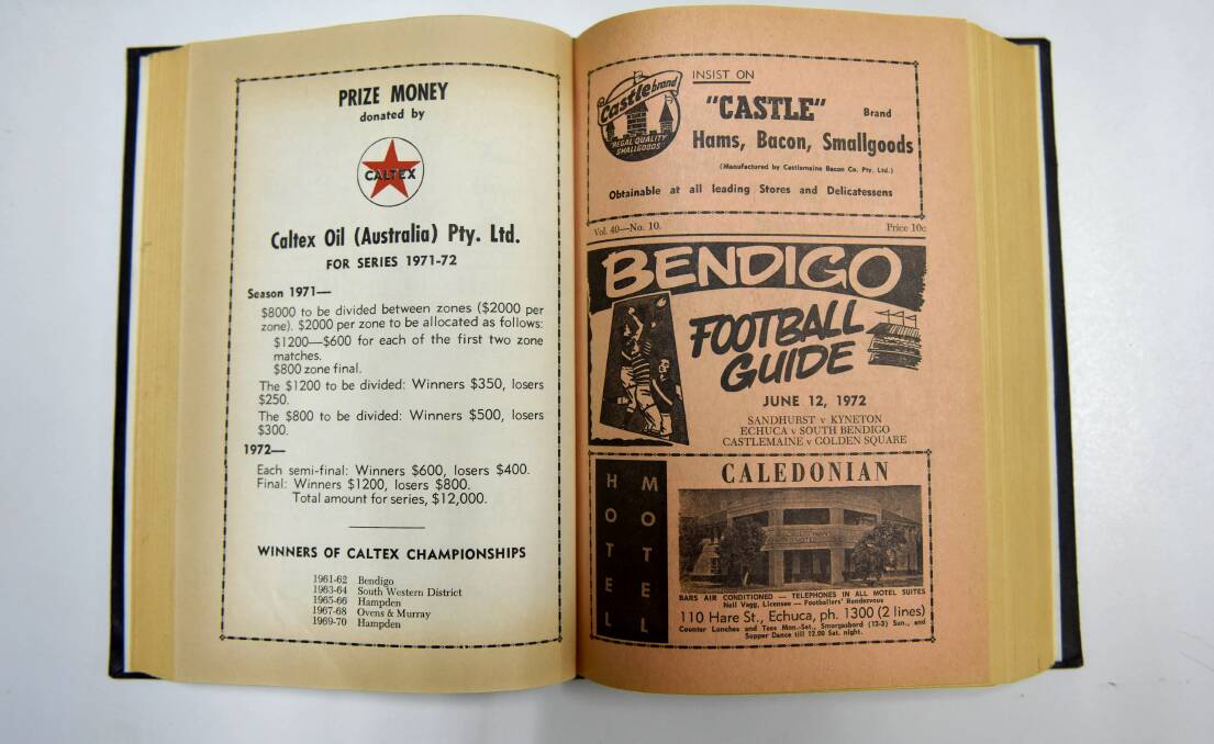 A Bendigo league program from 1972.