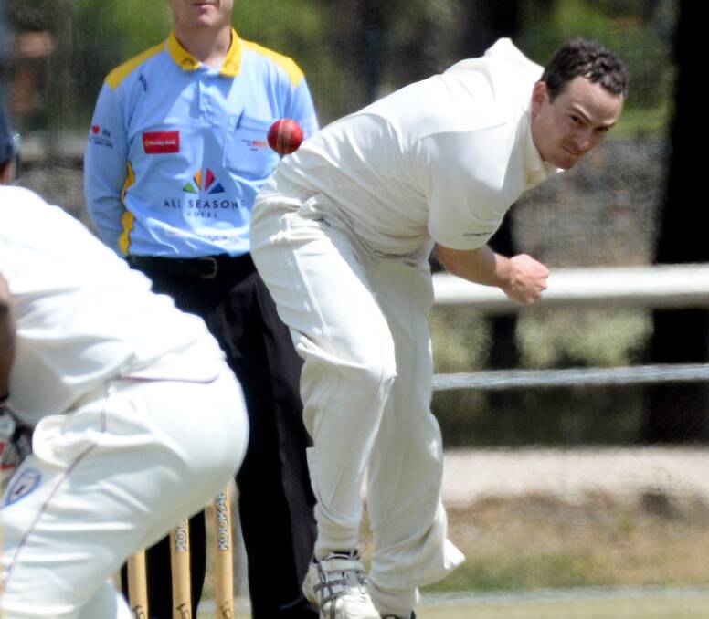 RECRUIT: Tom Batters claimed 26 wickets for Bendigo United in his first season at Harry Trott Oval.